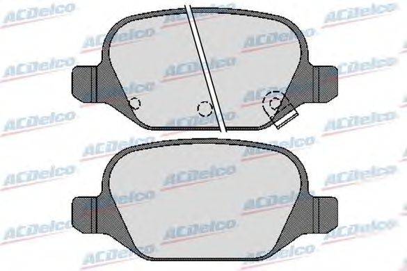 Комплект тормозных колодок, дисковый тормоз ACDelco AC0581724D