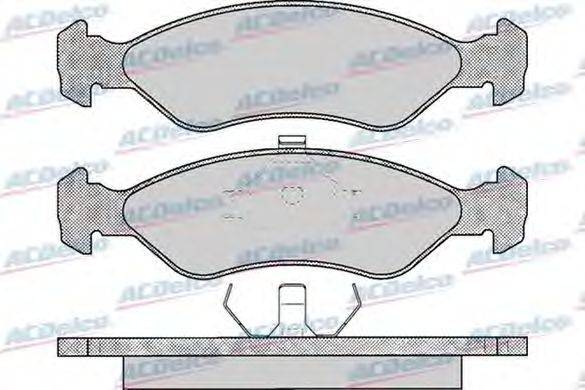 Комплект тормозных колодок, дисковый тормоз ACDelco AC058329D