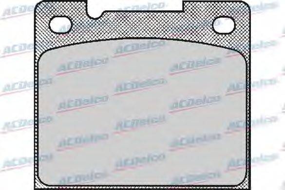 Комплект тормозных колодок, дисковый тормоз ACDelco AC058438D