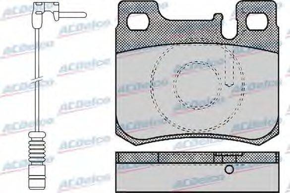 Комплект тормозных колодок, дисковый тормоз ACDelco AC058485AD