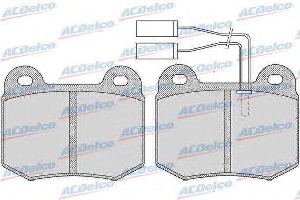 Комплект тормозных колодок, дисковый тормоз ACDelco AC058732D