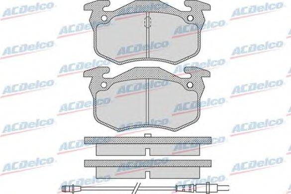 Комплект тормозных колодок, дисковый тормоз ACDelco AC058738D