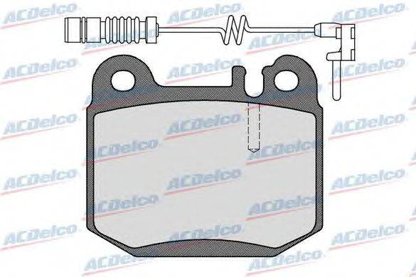 Комплект тормозных колодок, дисковый тормоз ACDelco AC058901AD