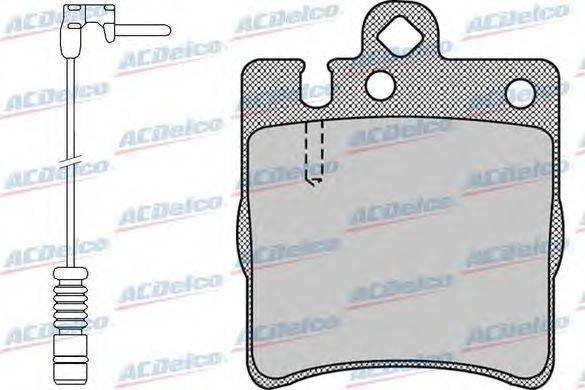 Комплект тормозных колодок, дисковый тормоз ACDelco AC058957AD