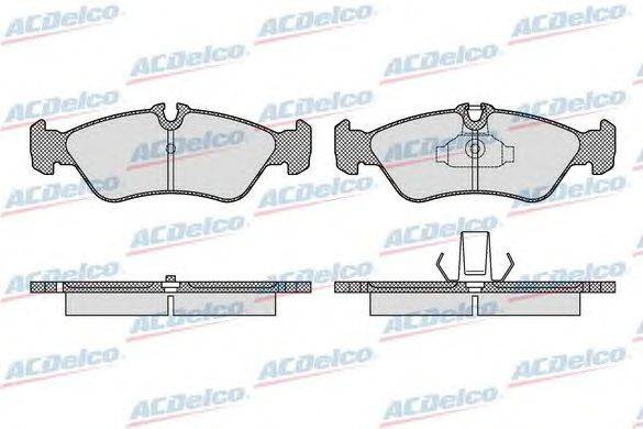 Комплект тормозных колодок, дисковый тормоз ACDelco AC05P1611D