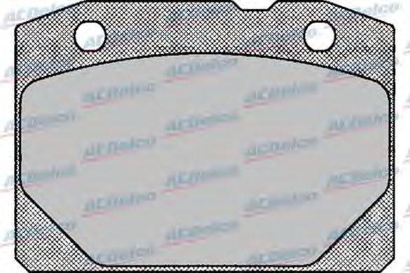Комплект тормозных колодок, дисковый тормоз ACDelco AC465686D