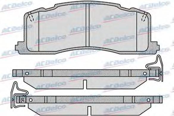 Комплект тормозных колодок, дисковый тормоз ACDelco AC645081D