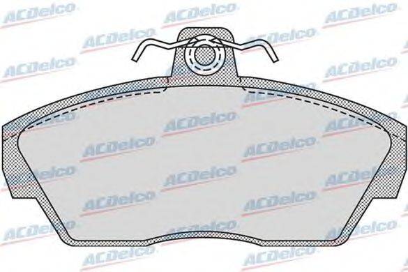 Комплект тормозных колодок, дисковый тормоз ACDelco AC667981D