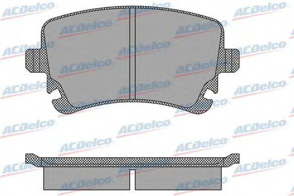 Комплект тормозных колодок, дисковый тормоз ACDelco AC815281D