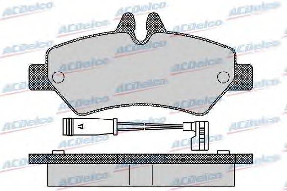 Комплект тормозных колодок, дисковый тормоз ACDelco AC845781D