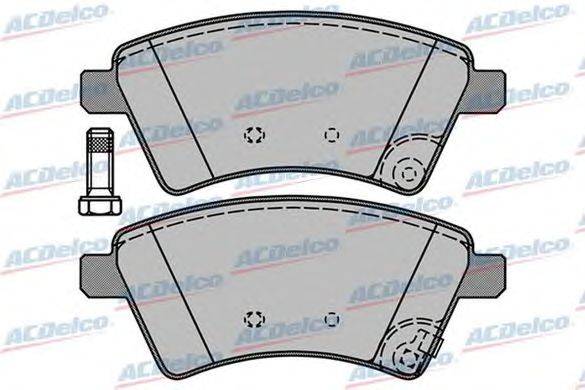 Комплект тормозных колодок, дисковый тормоз ACDelco AC847281D