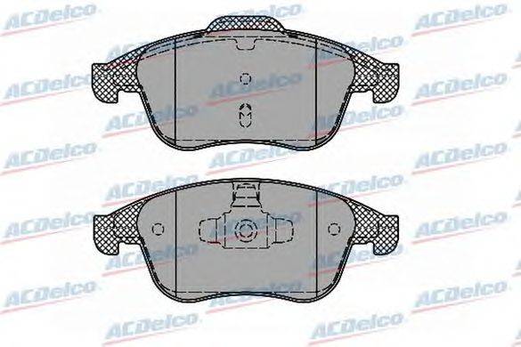 Комплект тормозных колодок, дисковый тормоз ACDelco AC886381D