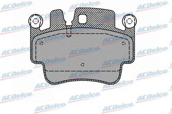 Комплект тормозных колодок, дисковый тормоз ACDelco AC891681D