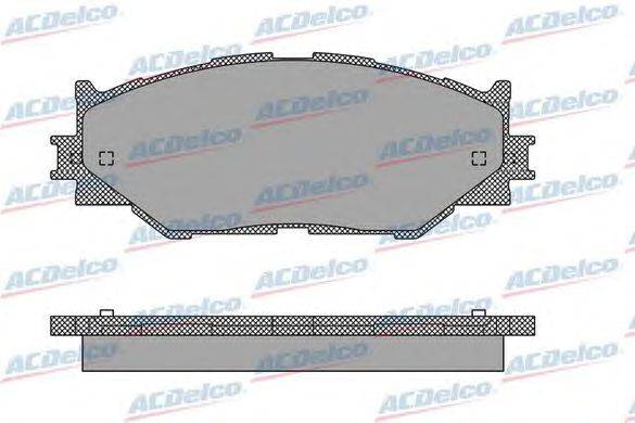 Комплект тормозных колодок, дисковый тормоз ACDelco AC892381D