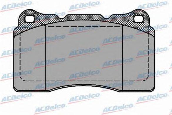 Комплект тормозных колодок, дисковый тормоз ACDelco AC996481D