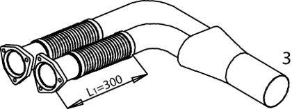 Труба выхлопного газа DINEX 49248