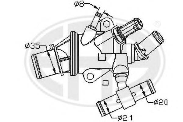 Термостат, охлаждающая жидкость ERA 350151