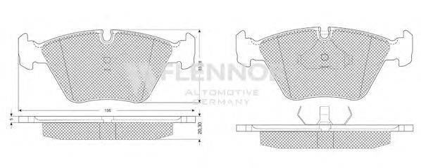 Комплект тормозных колодок, дисковый тормоз FLENNOR FB210162