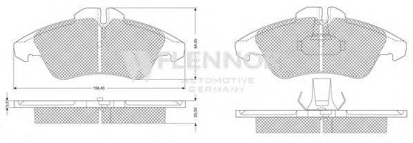 Комплект тормозных колодок, дисковый тормоз FLENNOR FB210194