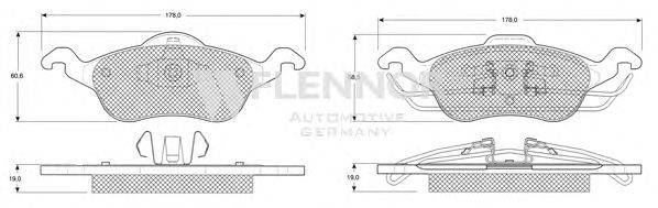 Комплект тормозных колодок, дисковый тормоз FLENNOR FB210198