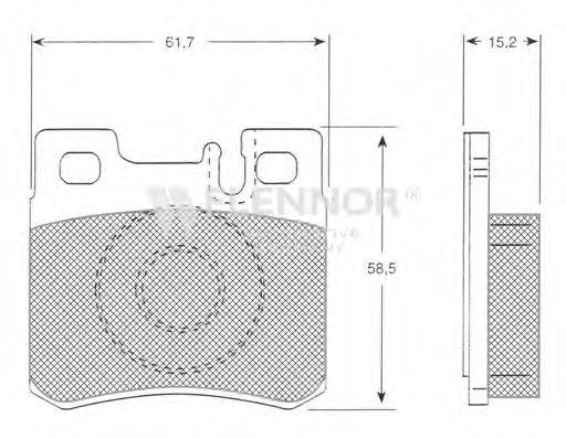 Комплект тормозных колодок, дисковый тормоз FLENNOR FB210204