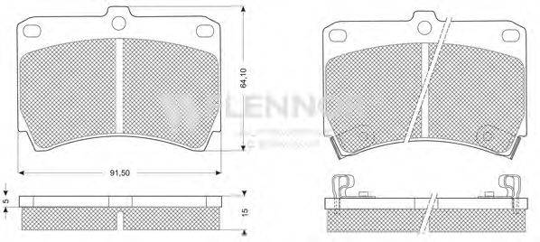 Комплект тормозных колодок, дисковый тормоз FLENNOR FB210212