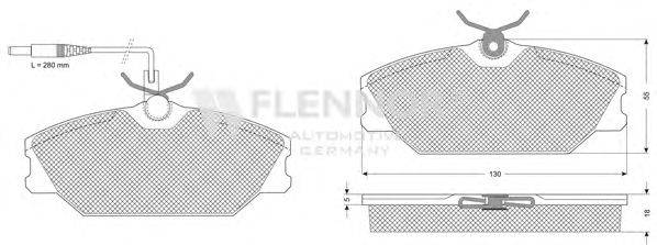 Комплект тормозных колодок, дисковый тормоз FLENNOR FB210221