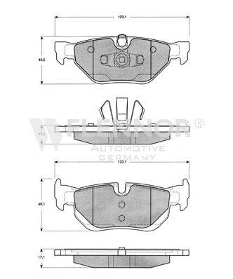 Комплект тормозных колодок, дисковый тормоз FLENNOR FB210682