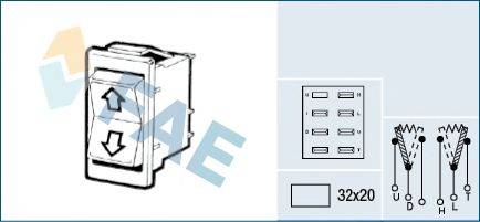 Выключатель, стеклолодъемник FAE 64180