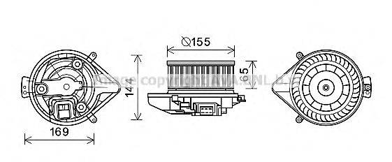 Электродвигатель, вентиляция салона AVA QUALITY COOLING AI8371