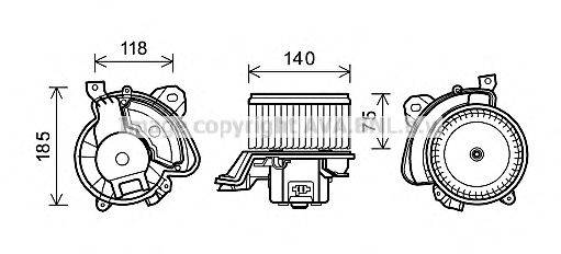 Электродвигатель, вентиляция салона AVA QUALITY COOLING AL8134