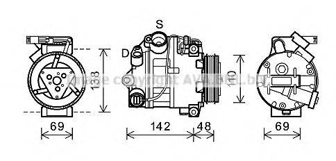 Компрессор, кондиционер AVA QUALITY COOLING BWK443