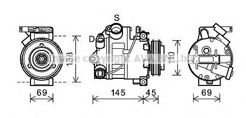 Компрессор, кондиционер AVA QUALITY COOLING BWK444