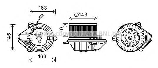 Электродвигатель, вентиляция салона AVA QUALITY COOLING CN7503