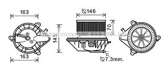 Электродвигатель, вентиляция салона AVA QUALITY COOLING CN8292