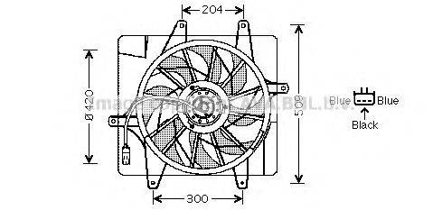 Вентилятор, охлаждение двигателя AVA QUALITY COOLING CR7507