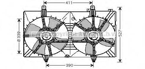 Вентилятор, охлаждение двигателя AVA QUALITY COOLING DN7518