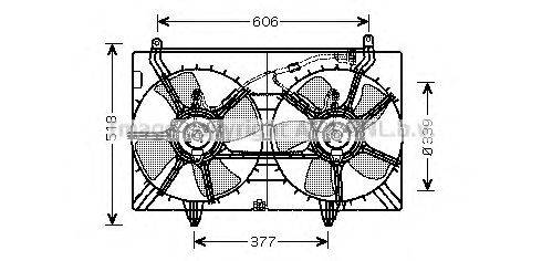 Вентилятор, охлаждение двигателя AVA QUALITY COOLING DN7529