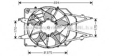 Вентилятор, охлаждение двигателя AVA QUALITY COOLING FD7508