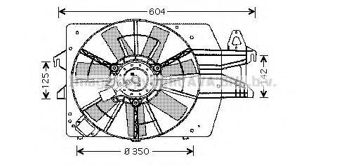 Вентилятор, охлаждение двигателя AVA QUALITY COOLING FD7512