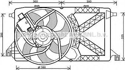 Вентилятор, охлаждение двигателя AVA QUALITY COOLING FD7544