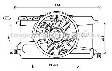 Вентилятор, охлаждение двигателя AVA QUALITY COOLING FD7561