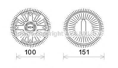 Сцепление, вентилятор радиатора AVA QUALITY COOLING FDC448