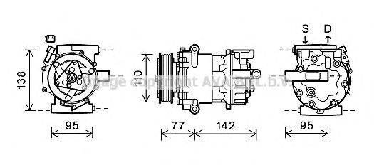 Компрессор, кондиционер AVA QUALITY COOLING FDK470