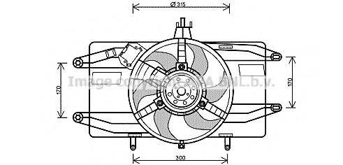 Вентилятор, охлаждение двигателя AVA QUALITY COOLING FT7556