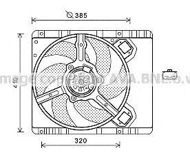 Вентилятор, охлаждение двигателя AVA QUALITY COOLING FT7577