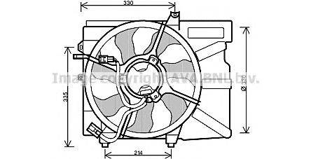 Вентилятор, охлаждение двигателя AVA QUALITY COOLING HY7525
