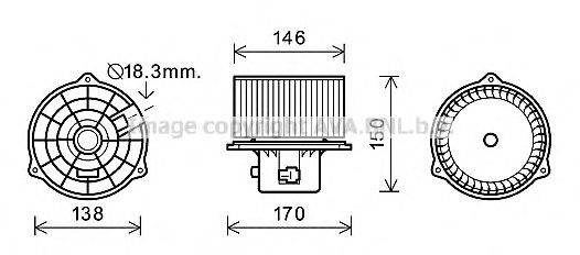Электродвигатель, вентиляция салона AVA QUALITY COOLING HY7556