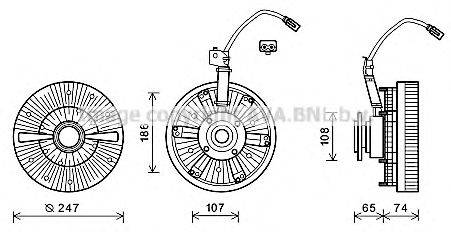 Сцепление, вентилятор радиатора AVA QUALITY COOLING MNC070