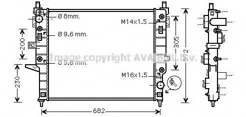 Радиатор, охлаждение двигателя AVA QUALITY COOLING MS2271